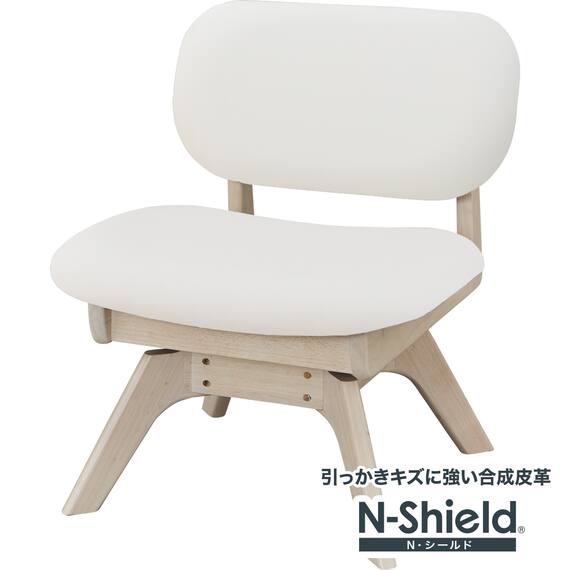 傷・汚れに強い 回転式ダイニングチェア(リラックスワイド2 Nシールド WW/WH) 1枚目画像