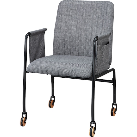 ダイニングチェア(HC001 キャスター付き GY/BK) 1枚目画像