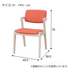 ダイニングチェア(YR001 WW/OR) 7枚目画像