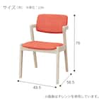 ダイニングチェア(YR001 WW/OR) 7枚目画像