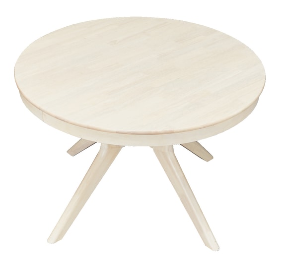 円形伸長ダイニングテーブル(YR001 110-150 WW) 1枚目画像