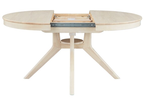 円形伸長ダイニングテーブル(YR001 110-150 WW) 8枚目画像