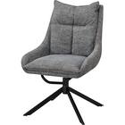 回転式ダイニングチェア(EL001 GY/BK) 1枚目画像