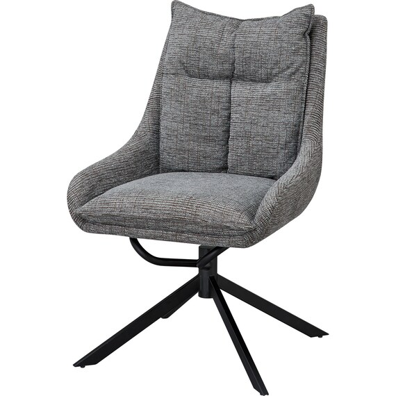 回転式ダイニングチェア(EL001 GY/BK) 1枚目画像