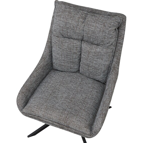 回転式ダイニングチェア(EL001 GY/BK) 9枚目画像