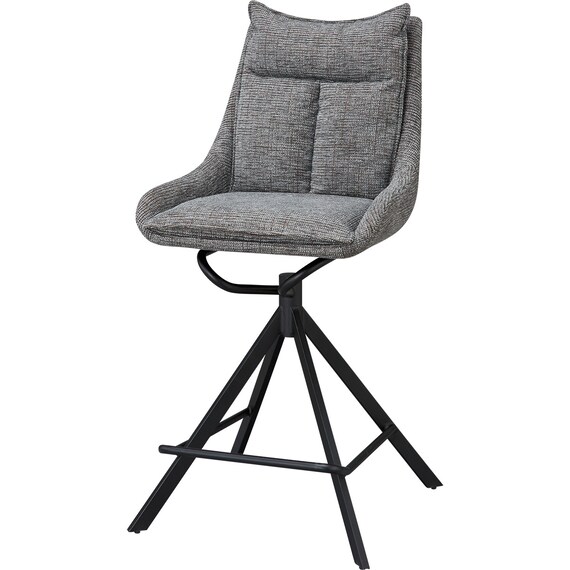 回転式カウンターチェア(EL001 GY/BK) 1枚目画像