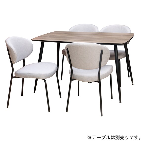 ダイニングチェア(YM001 GY/BK) 2枚目画像