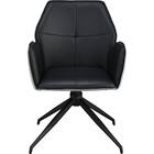 回転式ダイニングチェア(SH102 肘付き BK/LGY) 2枚目画像