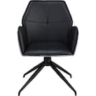 回転式ダイニングチェア(SH102 肘付き BK/LGY) 2枚目画像