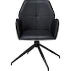 回転式ダイニングチェア(SH102 肘付き BK/LGY) 3枚目画像