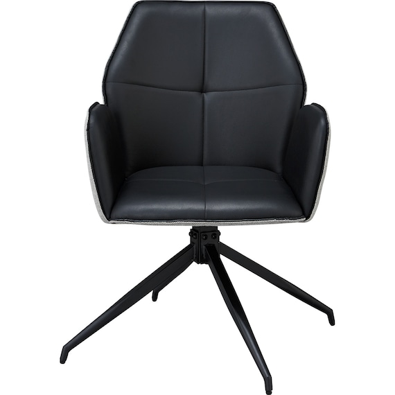 回転式ダイニングチェア(SH102 肘付き BK/LGY) 3枚目画像