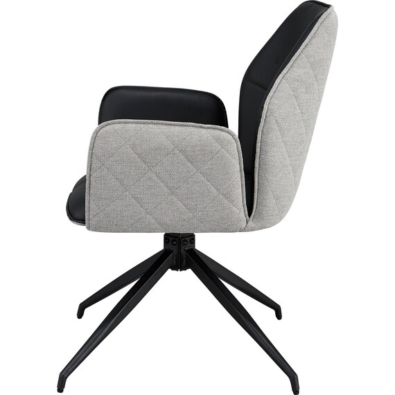 回転式ダイニングチェア(SH102 肘付き BK/LGY) 4枚目画像