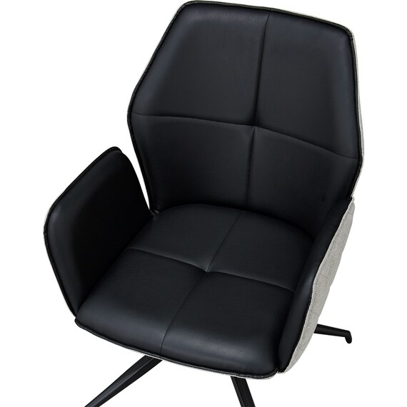 回転式ダイニングチェア(SH102 肘付き BK/LGY) 6枚目画像