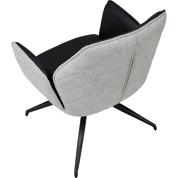 回転式ダイニングチェア(SH102 肘付き BK/LGY) 7枚目画像