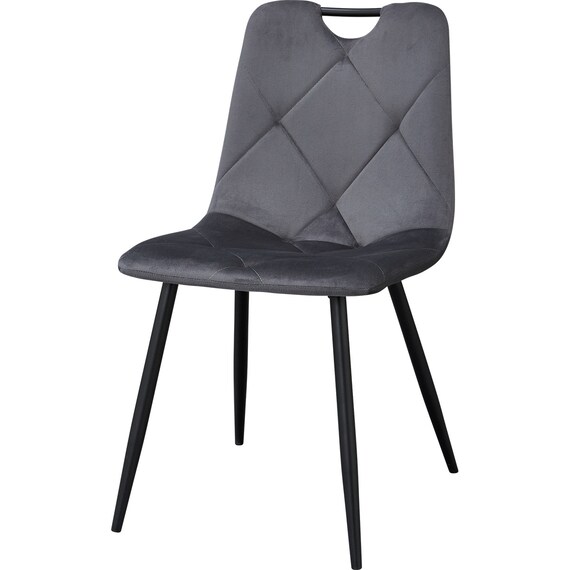 ダイニングチェア2点セット(SH103 取っ手付き GY/BK) 2枚目画像