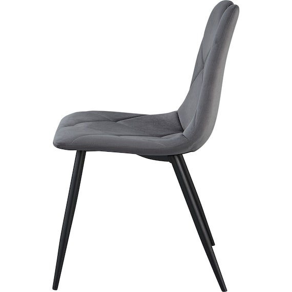 ダイニングチェア2点セット(SH103 取っ手付き GY/BK) 4枚目画像