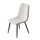 ダイヤステッチチェア ファブリック 2脚セット (CRS アイボリー) 2枚目画像