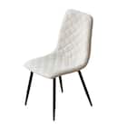 ダイヤステッチチェア ファブリック 2脚セット (CRS アイボリー) 2枚目画像