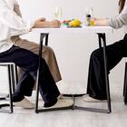 大理石調ダイニング5点セット (MRD ホワイト) 5枚目画像