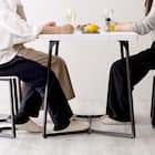 大理石調ダイニング5点セット (MRD ホワイト) 5枚目画像