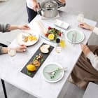 大理石調ダイニング5点セット (MRD ホワイト) 6枚目画像