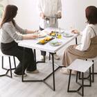 大理石調ダイニング5点セット (MRD ホワイト) 7枚目画像