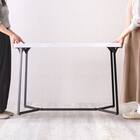 大理石調ダイニング5点セット (MRD ホワイト) 10枚目画像