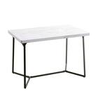 大理石調ダイニング5点セット (MRD ホワイト) 14枚目画像