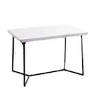 大理石調ダイニング5点セット (MRD ホワイト) 14枚目画像