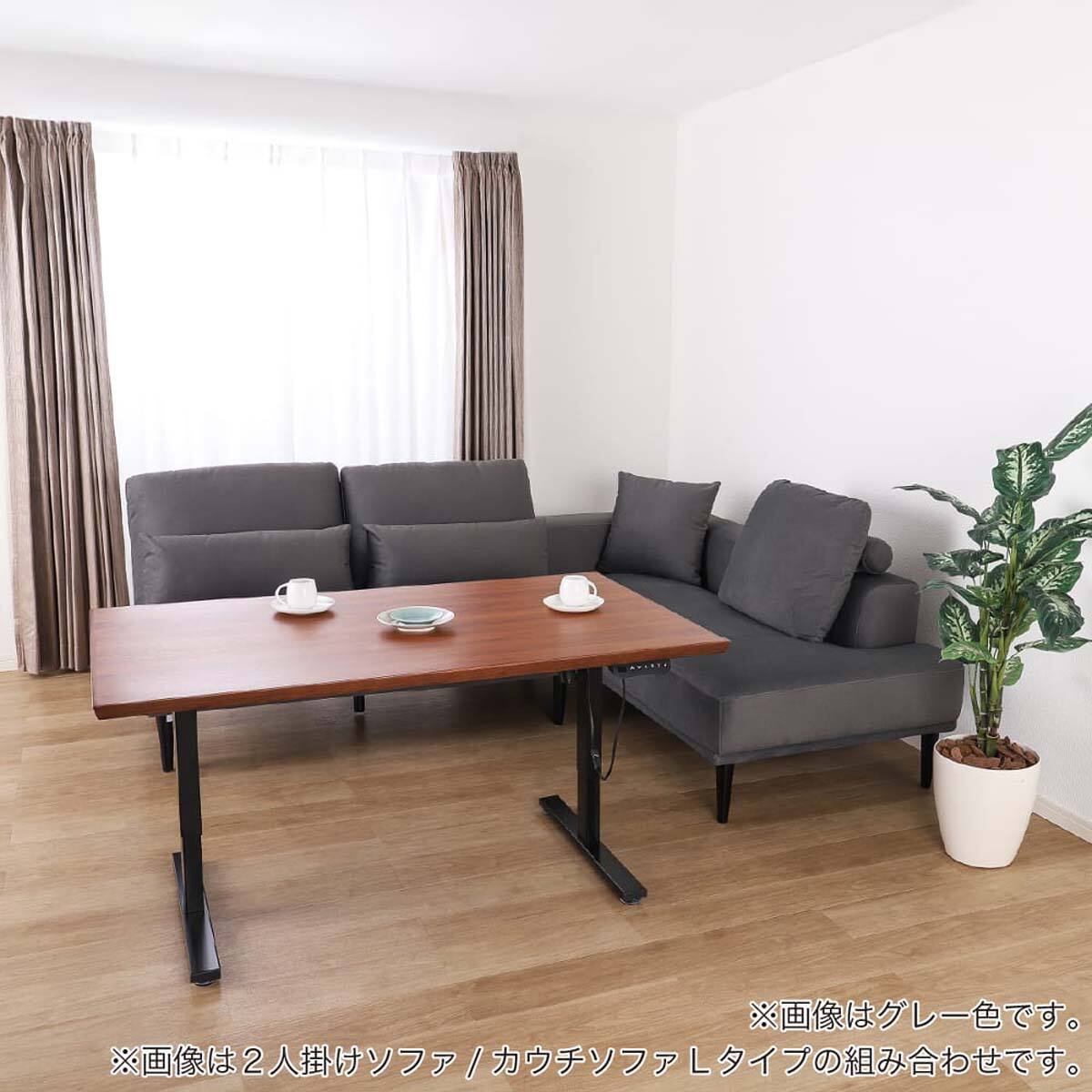 片肘2人掛けリビングダイニングソファ(リンク 左 GY) 【島忠ホームズ