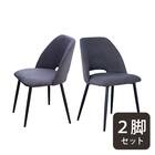 ダイニングチェア 2脚セット (LTL ダークグレー) 1枚目画像