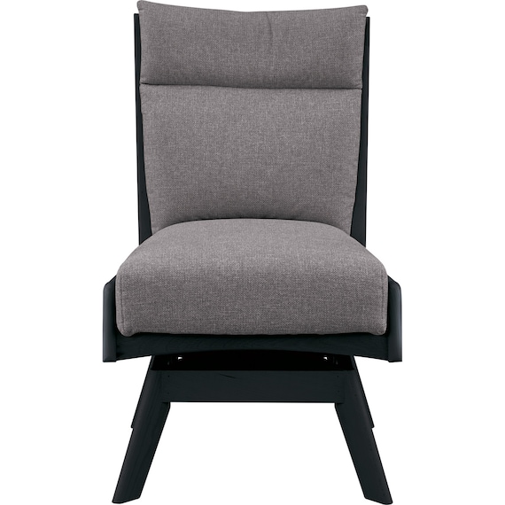 ソファのような座り心地のポケットコイルダイニング回転チェア(Nコレクション C-27S BK/NSF-MGY) 7枚目画像