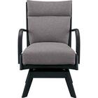 ソファのような座り心地のポケットコイルダイニング回転チェア(Nコレクション C-27S 肘付き BK/NSF-MGY) 7枚目画像