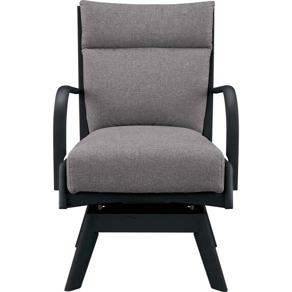 ソファのような座り心地のポケットコイルダイニング回転チェア(Nコレクション C-27S 肘付き BK/NSF-MGY) 7枚目画像