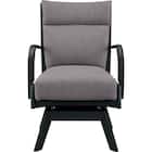 ソファのような座り心地のポケットコイルダイニング回転チェア(Nコレクション C-27S 肘付き BK/NSF-MGY) 7枚目画像