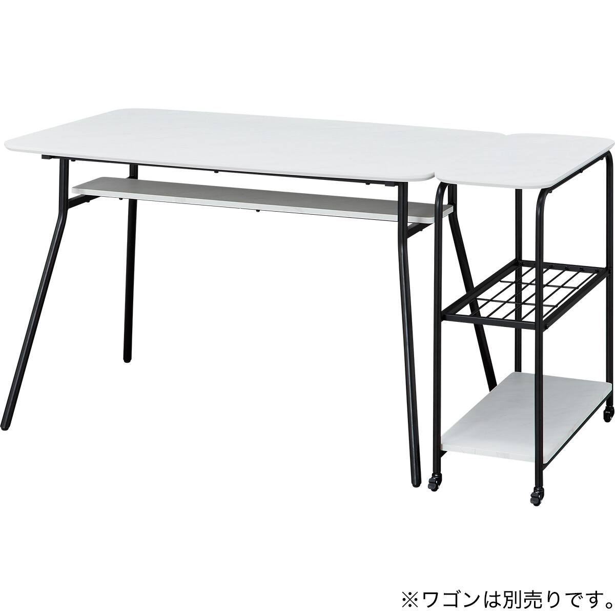 ハイタイプ】ダイニングテーブル 高さ75cm (ST025H 12080 棚・USB