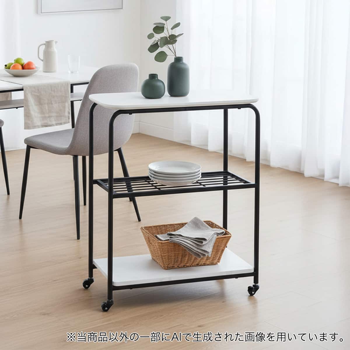 高さ75cm】ワゴン(ST025H WH) | ニトリネット【公式】 家具