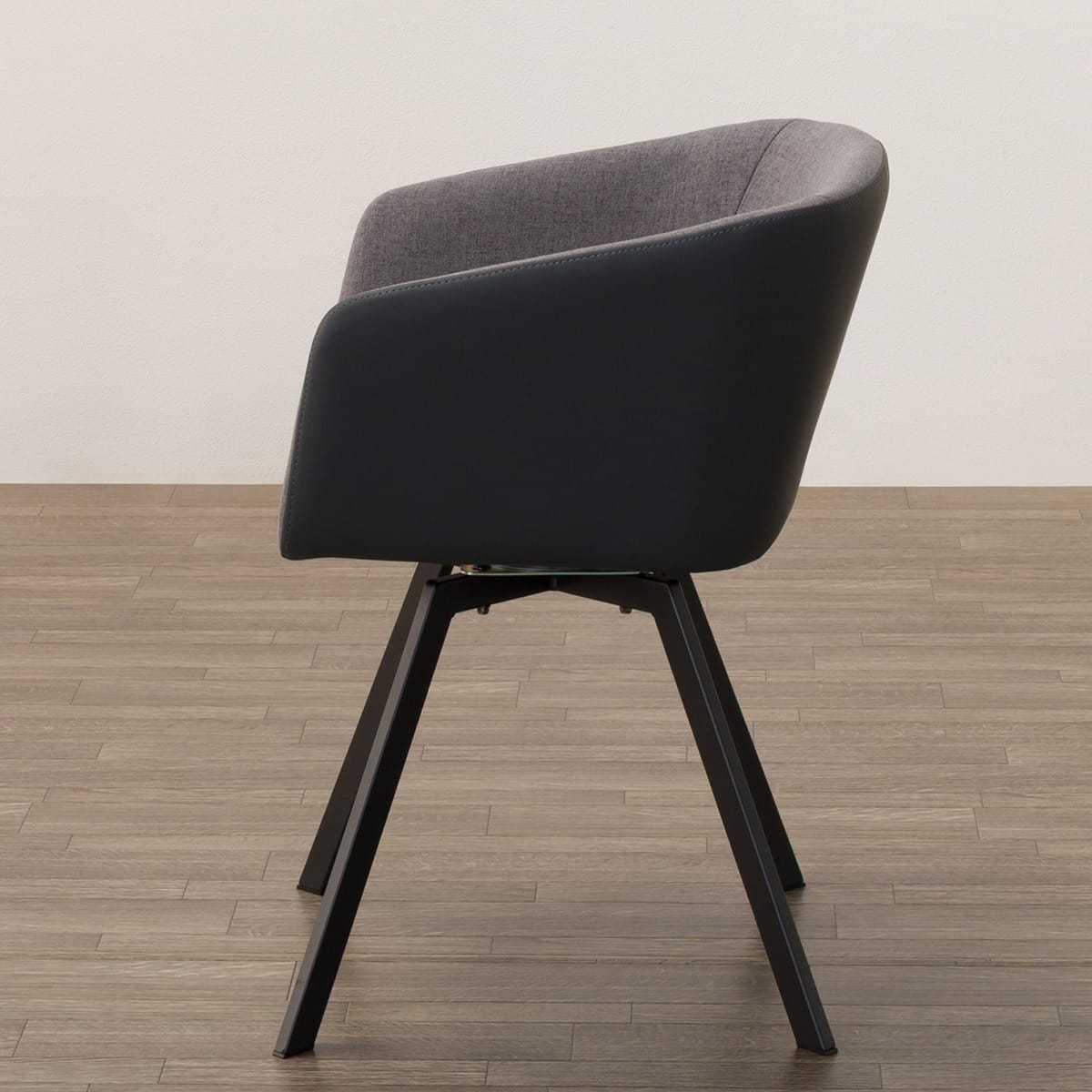 ハイタイプ】回転ダイニングチェア 座面高46cm(TD301-2H DGY/BK