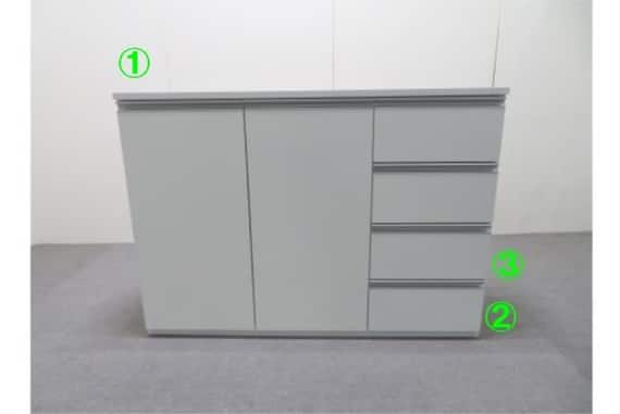 ウスガタキャビアスラ ヒキダシ120 WH 8枚目画像