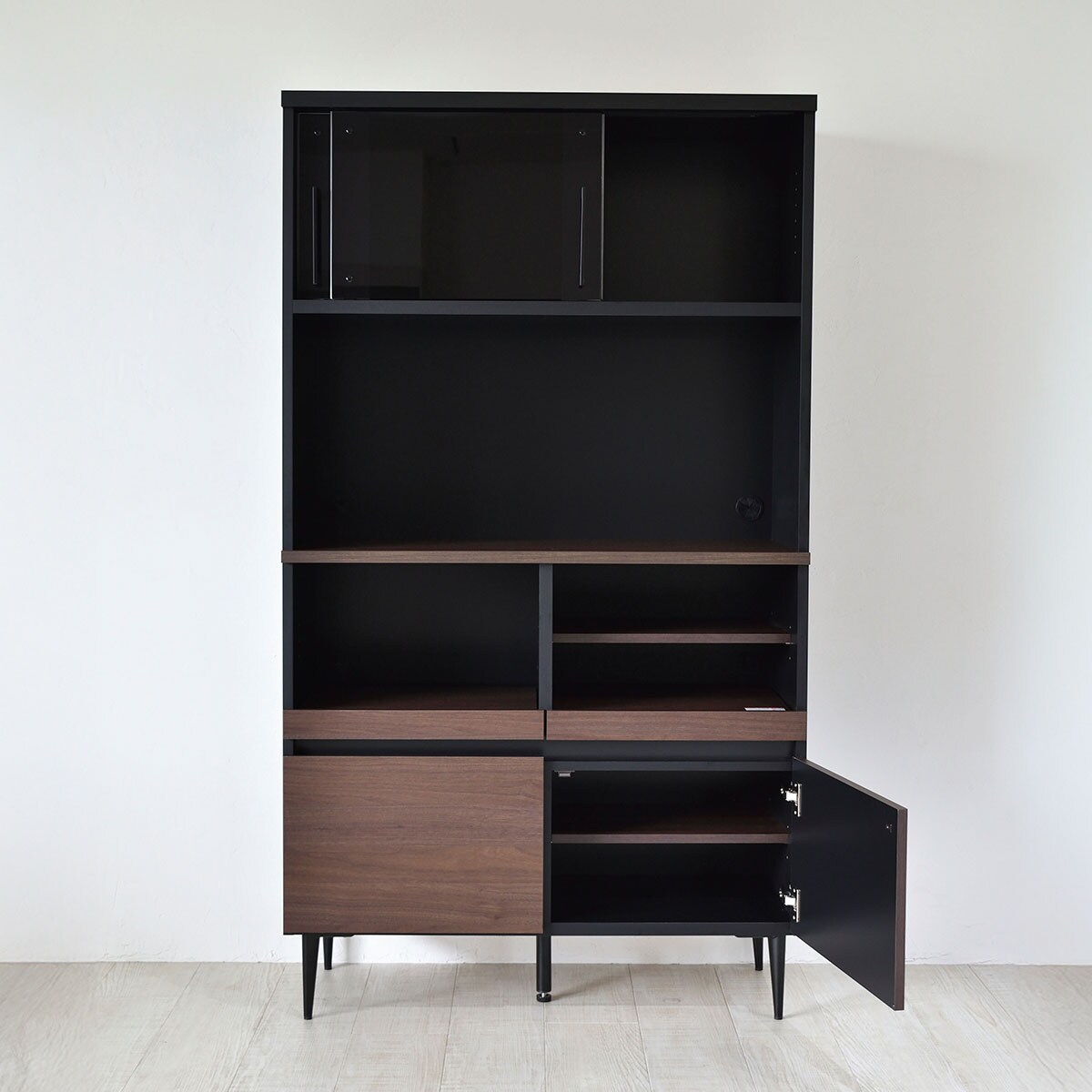 NITORI キッチンボード モデナ 収納 棚 幅125cm 家具 My121 美品】食器棚/キッチンボード モデナ120KB