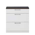 特殊鋼板天板カウンター (引き出し 80 WH) 1枚目画像