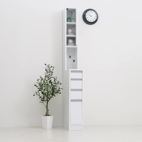 水はねに強いすき間収納 (幅15cm WH) 1枚目画像