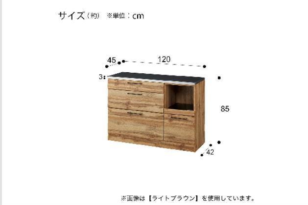 【ニトリ】　キッチンカウンター　IM301 HQ120 LBR ｶｳﾝﾀｰIM301 SHQ120 LBR | ニトリネット【公式】 家具・インテリア通販