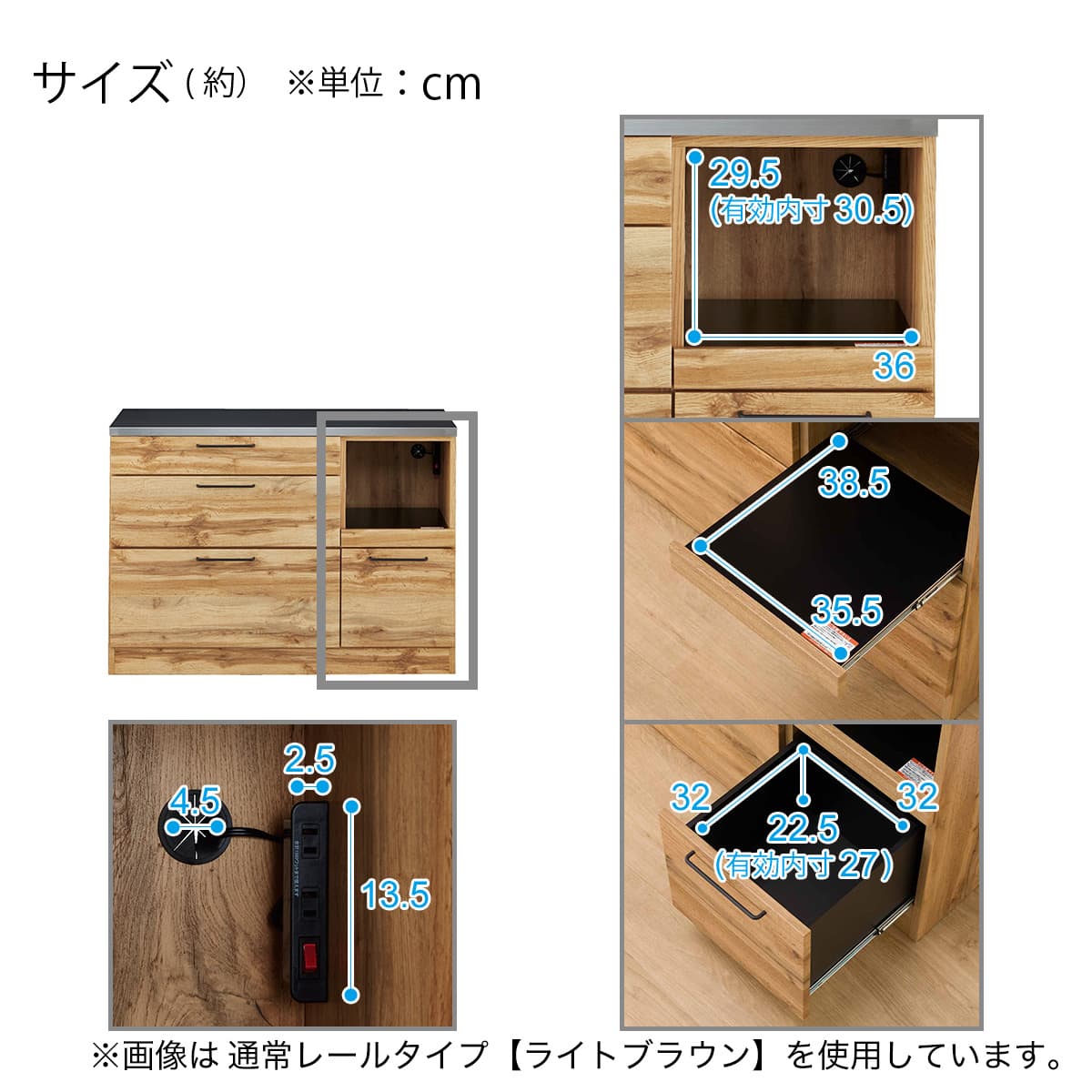 ステンレス天板のキッチンカウンター ソフトクローズタイプ(IM301