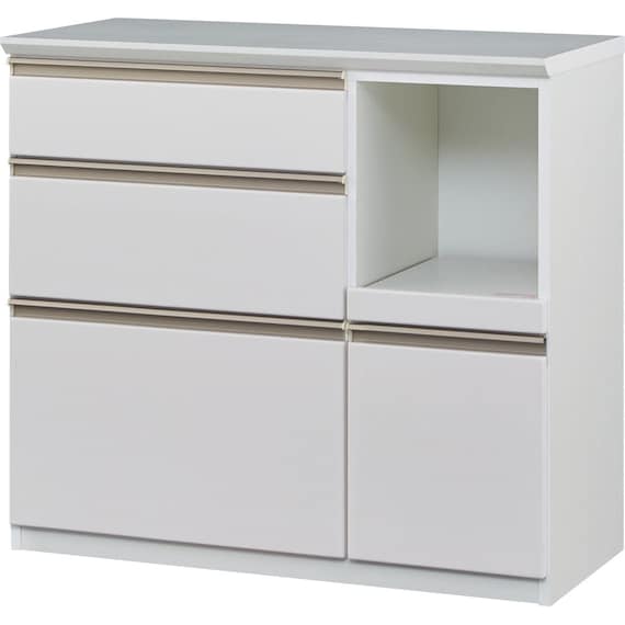 キッチンカウンター(アルミナ3 100CT WH) 1枚目画像