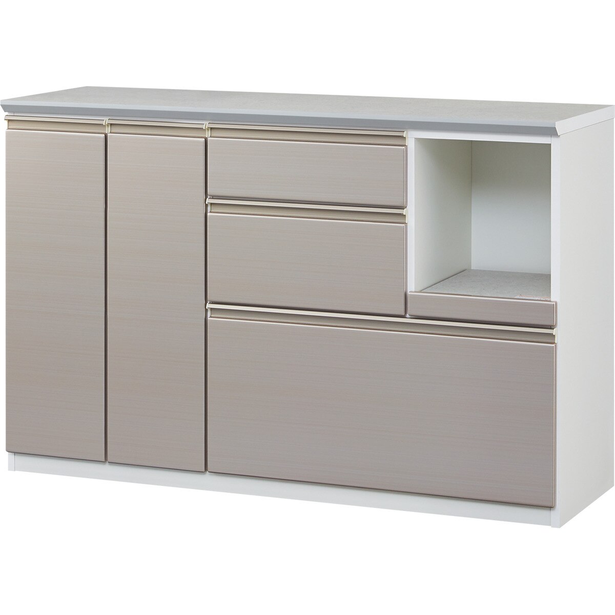 キッチンカウンター(アルミナ3 140CT SI) ニトリ