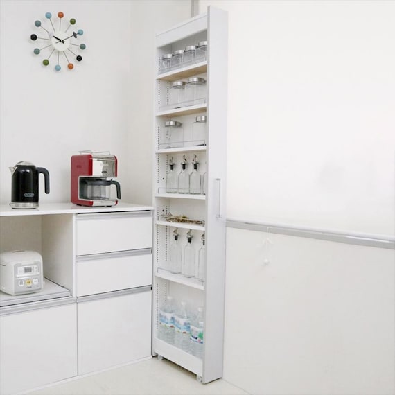 組み立て方法が選べる 隙間収納 (幅10cm WH) 1枚目画像