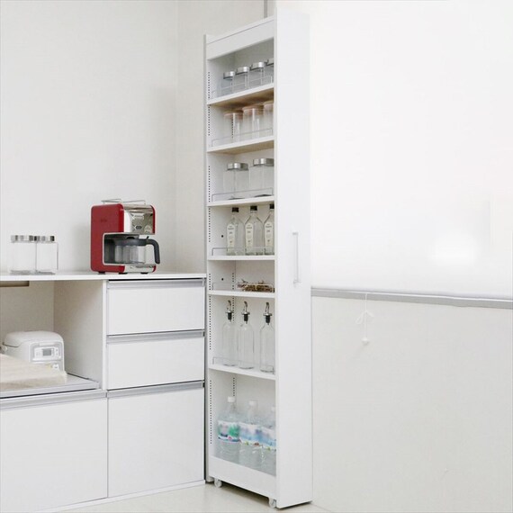 組み立て方法が選べる 隙間収納 (幅16cm WH) 1枚目画像