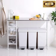 ステンレススチール天板 キッチンカウンター (WH)【期間限定価格:11/28~1/5まで】