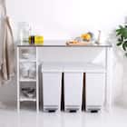 ステンレススチール天板 キッチンカウンター (WH) 1枚目画像